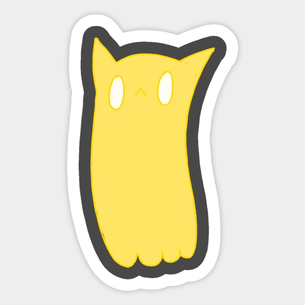 Cat Ghost Sticker by SaganPie